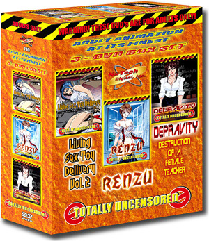 DVD - Anime Box Set: Depravity, Living Sex Toy 2, Renzu
