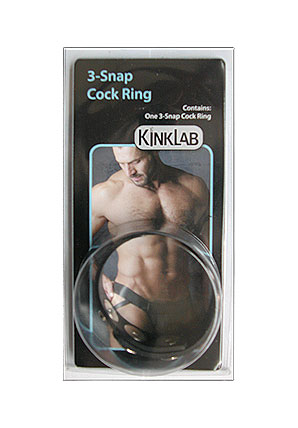 TOY - 3 Snap Cock Ring (Rubber) (KL-659)