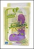 Crystal Jellie Ballsy Cock 6� W/ Suction Cup Base Purple (TOY)