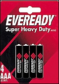 4 Aaa Eveready Batteries (super Heavy Duty)