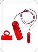 CUDDLES VIB.COCK RING & CLIT BUMPER RED