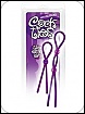 SILICONE COCK TIES PURPLE (TOY)